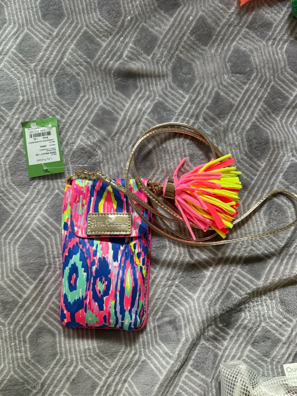 Lilly Pulitzer Multicolor “Carry it Crossbody” with Neon Tassel